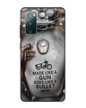 Shop Royal Bike Typography Premium Glass Cover For Samsung Galaxy S20 FE(Impact Resistant, Matte Finish)-Front