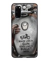 Shop Royal Bike Typography Premium Glass Cover For Samsung Galaxy S20(Impact Resistant, Matte Finish)-Front
