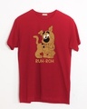 Shop Ruh Roh Scoob Half Sleeve T-Shirt Bold Red (SDL)-Front
