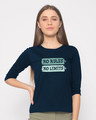 Shop Rules And Limits Round Neck 3/4th Sleeve T-Shirt-Front