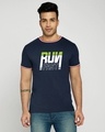 Shop Run Fast Crewneck Varsity Rib H/S T-Shirt-Multicolor-Front