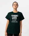 Shop Running Late Boyfriend T-Shirt-Front