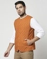 Shop Rust Orange Men's Printed Waist Coat-Design