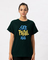 Shop Sab Pagal Hai Boyfriend T-Shirt-Front
