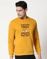 Shop Sadda Kutta Fleece Sweatshirt Mustard Yellow-Front