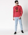 Shop Sadda Pain Fleece Sweatshirt Red Melange-Design
