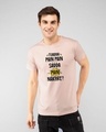 Shop Sadda Pain Half Sleeve T-Shirt Baby Pink-Front