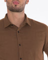 Shop Saddle Brown Slim Fit Shirt