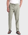 Shop Men's Sage Green Trousers-Front