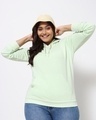 Shop Women's Green Plus Size Hoodie-Front