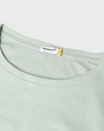 Shop Women's Sage Green Side Gather Slim Fit Short Top