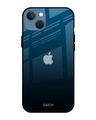 Shop Sailor Blue Premium Glass Cover For iPhone 13 mini (Impact Resistant, Matte Finish)-Front