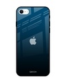 Shop Sailor Blue Premium Glass Cover For iPhone SE 2022 (Impact Resistant, Matte Finish)-Front