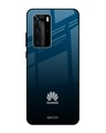 Shop Sailor Blue Premium Glass Cover For Huawei P40 Pro (Impact Resistant, Matte Finish)-Front
