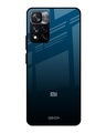 Shop Sailor Blue Premium Glass Cover For Mi 11i HyperCharge (Impact Resistant, Matte Finish)-Front