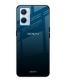 Shop Sailor Blue Premium Glass Cover For Oppo A96 (Impact Resistant, Matte Finish)-Front