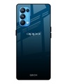 Shop Sailor Blue Premium Glass Cover For Oppo Reno 5 Pro (Impact Resistant, Matte Finish)-Front