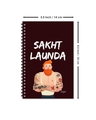 Shop Sakht Launda Designer Notebook (Soft Cover, A5 Size, 160 Pages, Ruled Pages)-Full