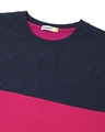 Shop Men's Pink & Blue Color Block Plus Size T-shirt