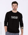 Shop Sanskari Full Sleeve T-Shirt-Front
