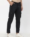 Shop Men's Black Cargo Trousers-Design