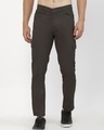 Shop Men's Brown Cargo Trousers-Front