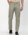 Shop Men's Green Cargo Trousers-Front