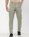 Shop Men's Green Cargo Trousers-Front