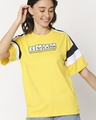 Shop Sarcasam Personality Color Block Boyfriend T-Shirt-Front