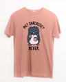 Shop Sarcastic Penguin Half Sleeve T-Shirt-Front