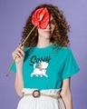 Shop Sassy Cat Boyfriend T-Shirt (DL) Tropical Blue-Front