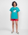 Shop Sassy Cat Boyfriend T-Shirt (DL) Tropical Blue-Full