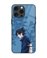 Shop Sasuke Blood Premium Glass Cover for Apple iPhone 15 Pro Max-Front