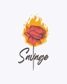 Shop Savage Burning Rose Half Sleeve T-Shirt-Full