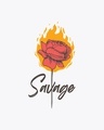 Shop Savage Burning Rose Round Neck 3/4th Sleeve T-Shirt-Full