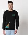 Shop Save It Anyhow Fleece Sweatshirt Black-Front