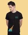 Shop Save It Anyhow Half Sleeve T-Shirt Black-Front