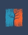 Shop Save Trees Boyfriend T-Shirt Navy Blue