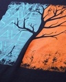 Shop Save Trees Half Sleeve T-Shirt Navy Blue