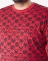Shop Men's Savvy Red AOP Plus Size T-shirt