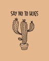 Shop Say No To Hugs Cactus Half Sleeve T-Shirt-Full