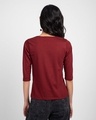 Shop Scarlet Red 3/4 V Neck T-Shirt-Design