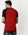 Shop Scarlet Red-Black Half Sleeve Raglan T-Shirt-Design