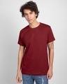 Shop Scarlet Red Half Sleeve T-Shirt-Front