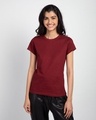 Shop Scarlet Red Half Sleeve T-shirt-Front