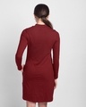 Shop Scarlet Red High Neck Pocket Dress-Design