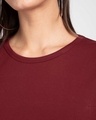Shop Scarlet Red Round Neck 3/4th Sleeve T-Shirt