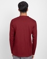 Shop Scarlet Red V-Neck Full Sleeve T-Shirt-Design