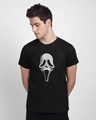 Shop Scary Mask Half Sleeve T-Shirt-Front