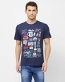 Shop Scranton Infographic Cotton Half Sleeves T-Shirt-Front